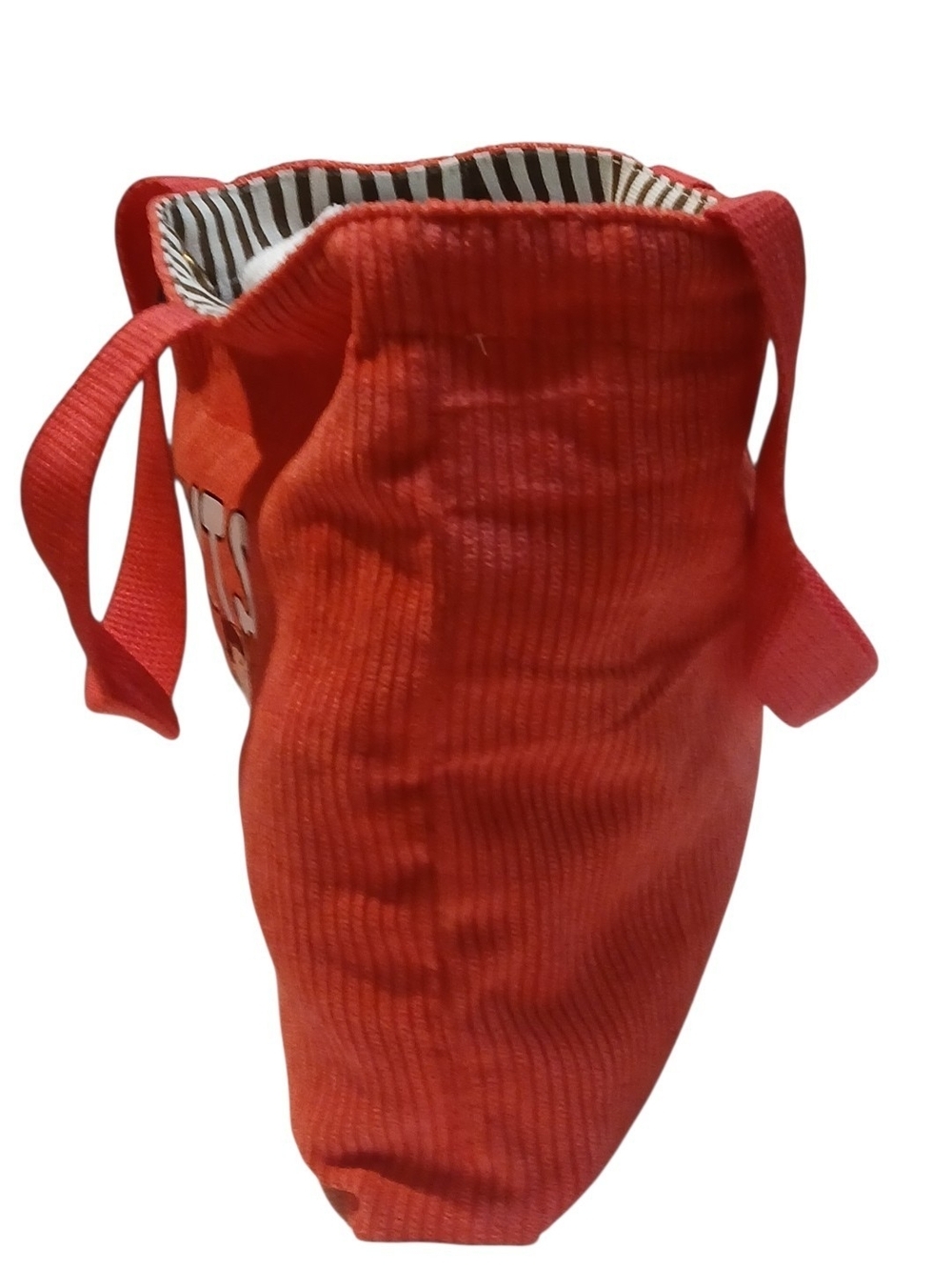 Peanuts -Corduroy ECO Friendly Tote/Hand Bag,The Whole Gang is Here,Inside Pocke - Picture 6 of 12